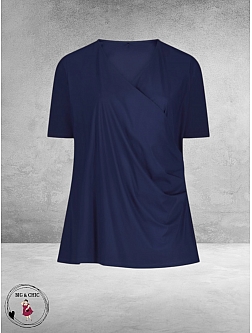 Plus Basics Wrap Top Ink BLUE 